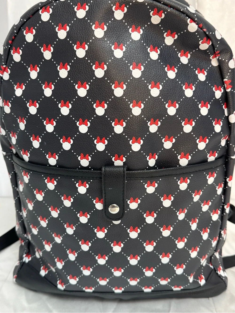 Disney Parks Official Minnie Mouse Student Laptop Backpack Red Black White
